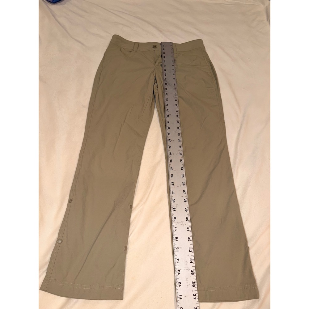 Eddie Bauer Firstr Ascent Women P6 Tan Hiking Pants Roll Up Convertible Stretch - Picture 6 of 7